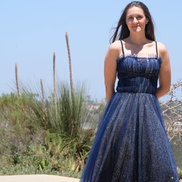 Starry Night Royal Blue Evening Dress (SIZE SMALL) - Picture 2 of 7